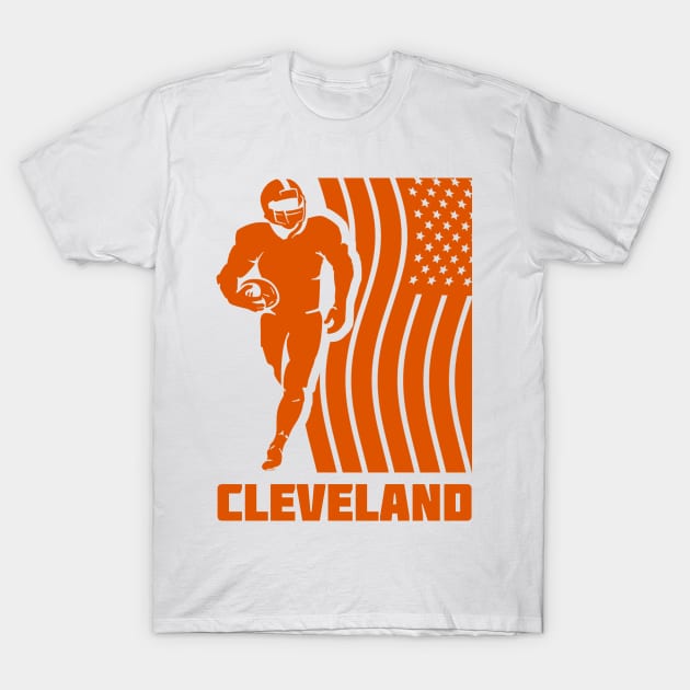 Cleveland Football T-Shirt by Toogoo